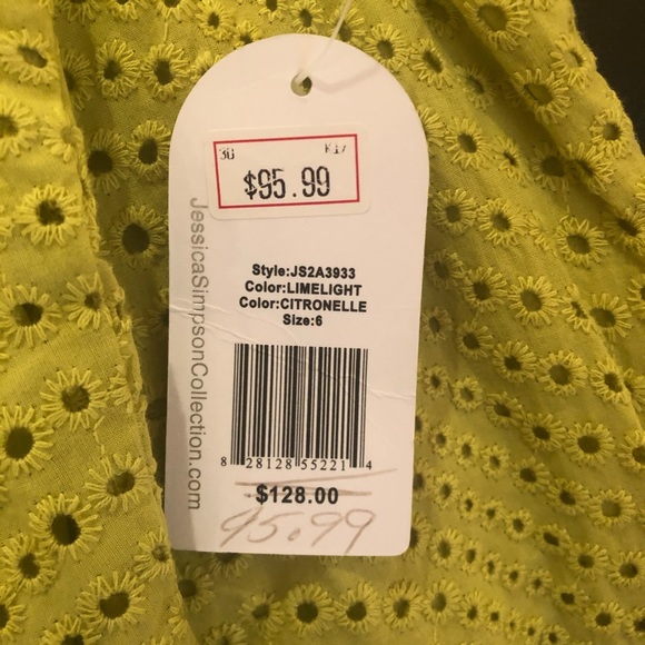 Jessica Simpson Eyelet Midi Dress with pockets NWT - Picture 5 of 5